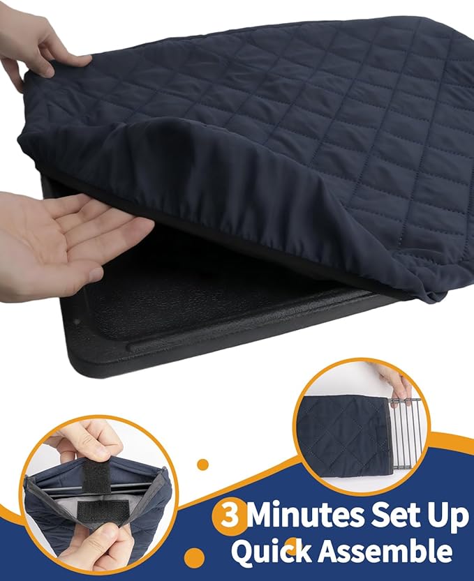 C-LIGHT Ferret Cage Liner, for Ferret Nation & Critter Nation Cage, 4-Layer Absorbent Pad with Ultrasonic Welding, Chinchilla Cage Accessories kit, Anti-Leak, Odor Control (Shelf Liner)