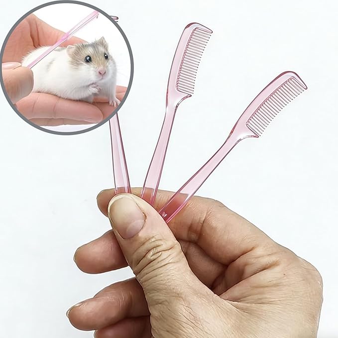 5Pcs Hamster Combs Gentle Guinea Pig Rabbit Small Animal Groomer Mini Comb Bulk for Pet Grooming and Shedding Management