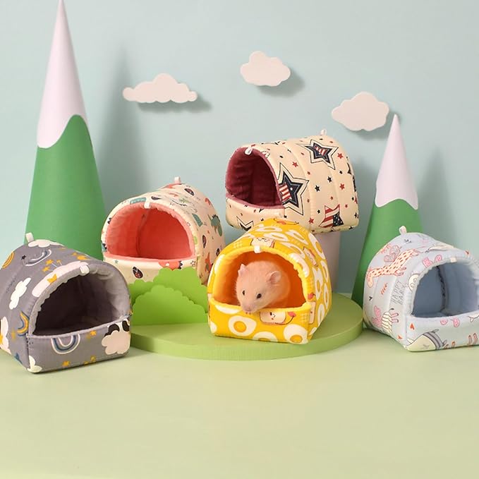 Pet Hammock Bed Habitat Decors Cage Hideouts Resting Mats Ferrets Play Winter Hideaways Pet Supplies Washable for Small Animals Hanging Bed for Small Pets