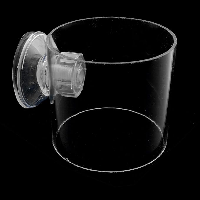 DGZZI Acrylic Aquarium Fish Tank Adjustable Circle Ring Feeder - Floating Food Dish Protection Cover Tray
