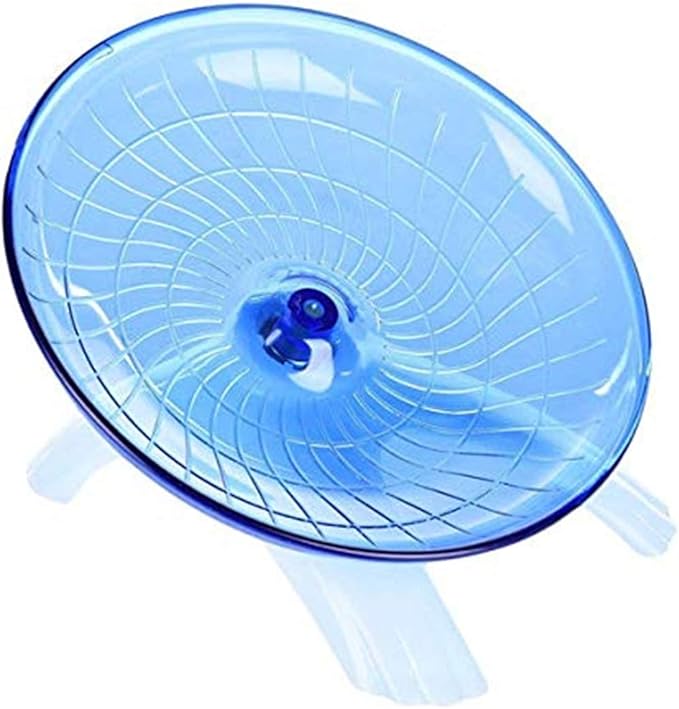 Hamster House Wood Bridge Climb Kit and Exercise Wheel Jogging Running Silent Spinner Flying Saucer Pet Syrian Rat Gerbil Guinea Pig Chipmunk Mouse Parakeet Small Animals