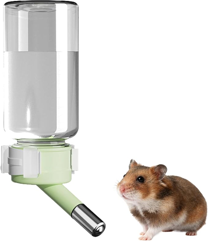 Guinea Pig Water Bottle for Cage, Green No-Drip Water Feeder, 4.06oz(120ml) Leakproof Pet Water Bottle for Rabbit Hamster Rodent Ferret Squirrel Hedgehog Bunny Chinchilla