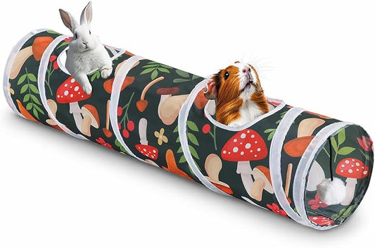 Mechpia Rabbit Toys, Large Bunny Hideout Tunnel and Tube for Rabbit Guinea Pig Chinchilla Ferret Rat