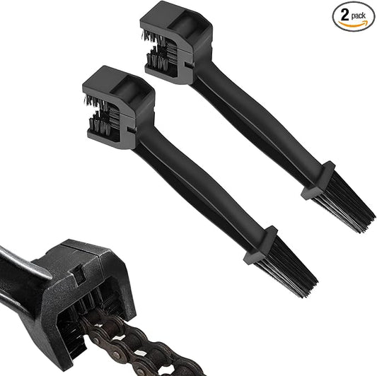 2 PCS Bike or Motorcycle Chain Washer, Motorcycle Chain Cleaning Kit, Motorbike Gear Dirt Stain Cleaning Brush, Bicycle Washer Cleaner Brush Tool for Bicycle Mountain Bike (Black, 2PCS)