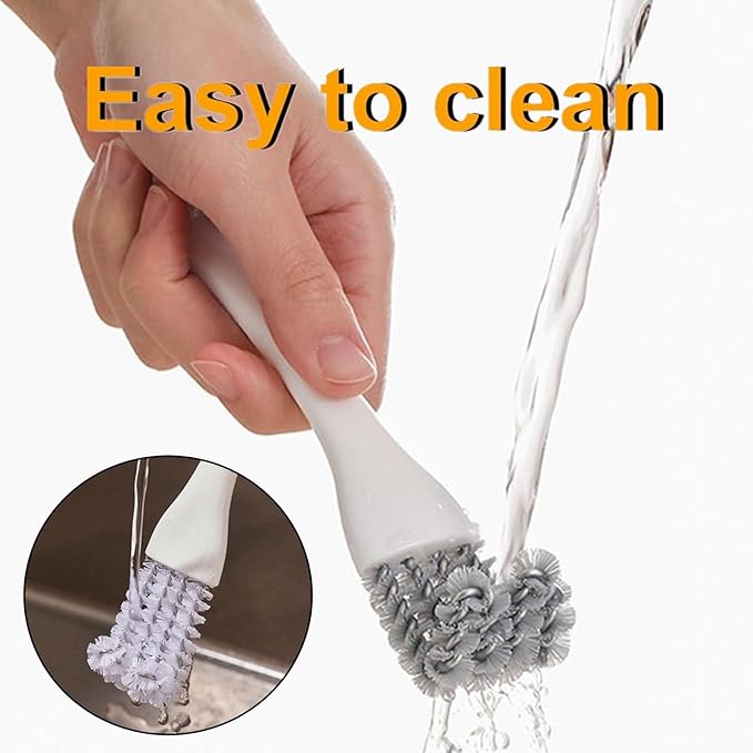2 Pack Bird Cage Cleaner Brush Professional Bird Poop Remover Brush with Long Handle Shovel for Pet Cage Accessories(White, Black)