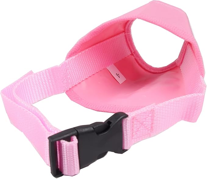 Dog Muzzles Suit, 7 PCS Adjustable Breathable Safety Small Medium Large Extra Dog Muzzles for Anti-Biting Anti-Barking Anti-Chewing Safety Protection (Pink)