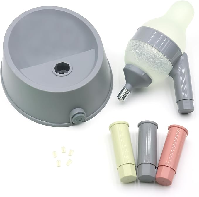 DELIFUR Pet Standing Water Dispenser Adjustable Cat Dog Drinking Water Dispenser Bowl with Detachable Pole Automatically Feeding Water (Grey)