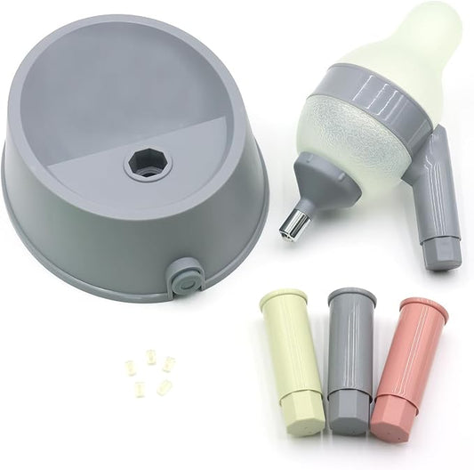 DELIFUR Pet Standing Water Dispenser Adjustable Cat Dog Drinking Water Dispenser Bowl with Detachable Pole Automatically Feeding Water (Grey)