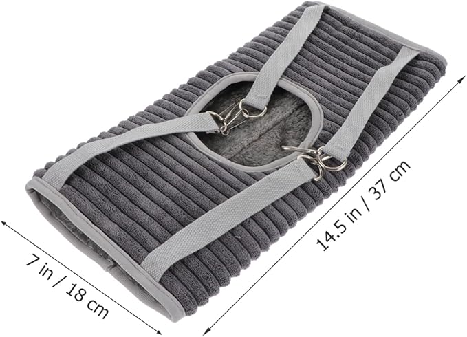 Generic Cozy Small Animals Hanging Hammock Fleece Tunnel Bed for Ferrets Hamsters Rats Guinea Pigs Warm Soft Plush Sleeping Hideout