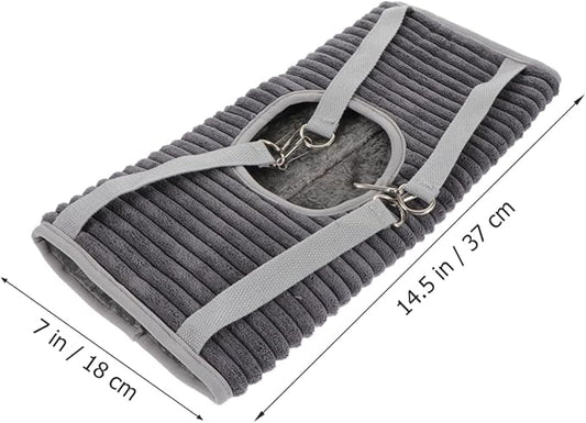 Generic Cozy Small Animals Hanging Hammock Fleece Tunnel Bed for Ferrets Hamsters Rats Guinea Pigs Warm Soft Plush Sleeping Hideout