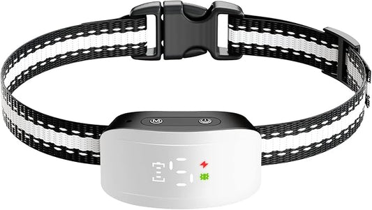 Dog Bark Collar,Bark Collar with Adjustable Sensitivity for Large Medium Small Dogs,Smart Bark Collar Anti False Trigger,Rechargeable Anti Barking Collar with Beep Vibration and Optional Shock