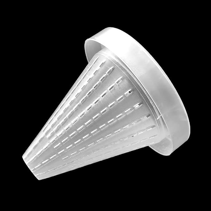 6PCS Aquarium Live Red Worm Feeding Cone Cup Plastic Frozen Brine Shrimp Fish Feeder for Aquarium Tank with Suckers, White,Red