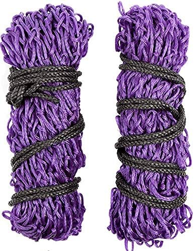 Majestic Ally 2 pcs Slow Feed 42” Hay Net for Horses, Strong Small 2x2” Holes, Nylon Rope Hanging, Adjustable Travel Feeder for Trailer and Stall, Simulates Grazing, Reduce Waste