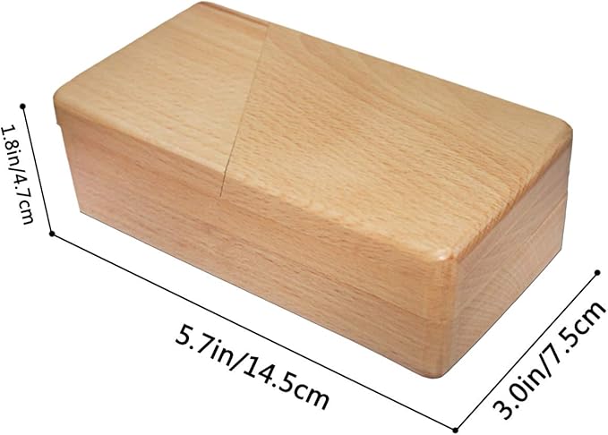 DC-BEAUTIFUL Impossible Puzzle Box 3D Brain Teaser Toy for Adults, Original Color Surprise Wooden Magic Box Gift Secret Box for Party Favor Birthday