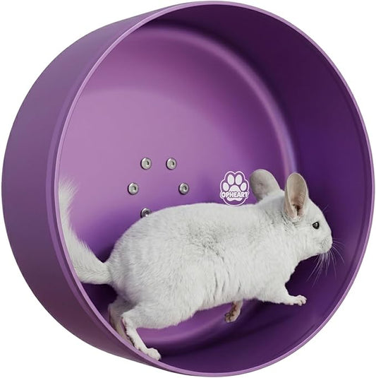 15" Silent Chinchilla Running Wheel, Aluminum Alloy Noiseless Exercise Wheel, Small Animal Running Wheel, Ultra Smooth Bearing, Large Comfort Wheel for Chinchilla, Hamster, Hedgehog & Small Pets