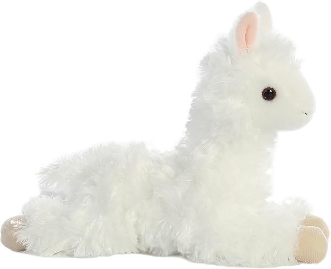 Aurora® Adorable Mini Flopsie™ Ansy Alpaca™ Stuffed Animal - Mini Companions Ready for Playful Adventures - for Kids All Ages, Toddlers, Adults, and Families - White 9 Inches