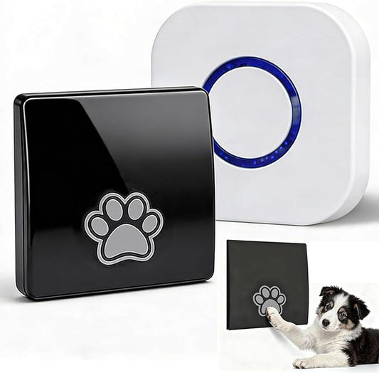 Dog Door Bell for Potty Training, Battery-Free Self-Powered Wireless Dog Bell for Door to Go Outside, Waterproof Smart Pet Doorbell with Multiple Melodies, Long Range for Large Breed Dogs