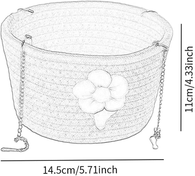 Small Pet Hammock Cage Accessory Multipurpose Rest House with Sturdy Chains Rat Sleeping Nest Hanging Rat Bed Basket for Yard, Purple