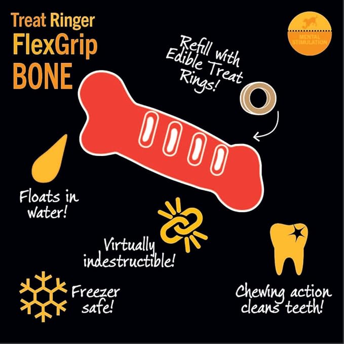 Starmark Treat Ringer FlexGrip Bone Small