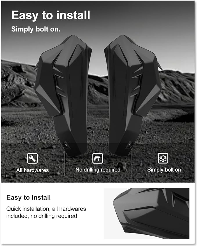 KIWI MASTER Rear Cage Trim Covers for 2017-2026 Can-Am Maverick X3/ Max Accessories, OEM Replacement # 705010335 705010336, Black, Pair