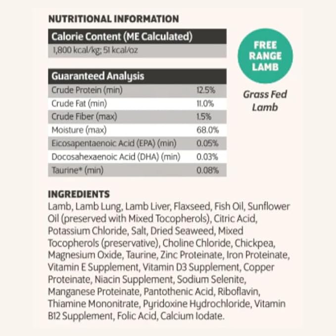 New Zealand Frozen Dog Rolls Lamb, Pasture-Raised & Free-Range, Gently Pasteurized Raw Dog Food, Protein-Rich, Natural & Healthy (4 Rolls/case)