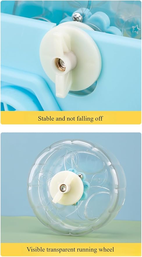 Hamster Running Wheel Car Shape Running Wheel Hamster Exercise Plastic Running Wheel (White,L)