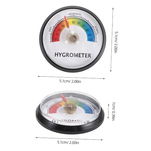 Amosfun 2pcs Reptile Terrarium Hygrometers for Turtle Enclosure Humidity Monitoring and Control Accessories with Accurate Measurement for Pet Habitat Maintenance