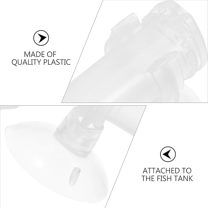5pcs Plastic Shrimp Feeder Tube with Suction Cup Mini Aquarium Feeder for Fish Tank Automatic Feeding Small Shrimp Hatchery Accessories