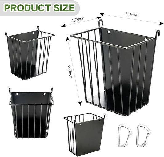 LUAVIARU Upgrades Rabbit Hay Feeder - Guinea Pig Hay Feeder - Metal Frame Hay Rack with Adjustable Hook - Less Wasted - for Guinea Pigs - Chinchilla Bunny Cage Accessories - Bunny Feeder