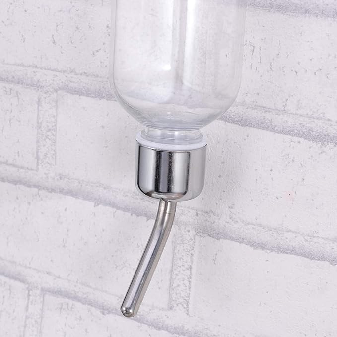 balacoo Hanging Automatic Water Dispenser for Small Animals Portable Pet Water Bottle Feeder for Rabbit Cat Bird Cage Travel Use L Size