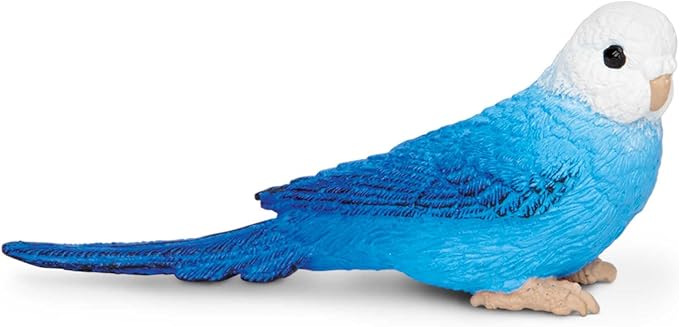 Safari Ltd. Blue Budgie Figurine - Detailed 3" Plastic Model Figure - Fun Educational Play Toy for Boys, Girls & Kids Ages 3+