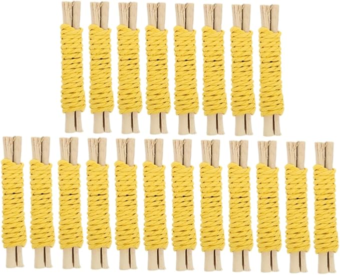 20pcs Small Animal Chew for Rabbits Guinea Pigs Hamsters Natural Wooden Sticks for Dental Care and Teeth Cleaning Safe Pet Chew Treats for Bunnies and Small Furry Pets