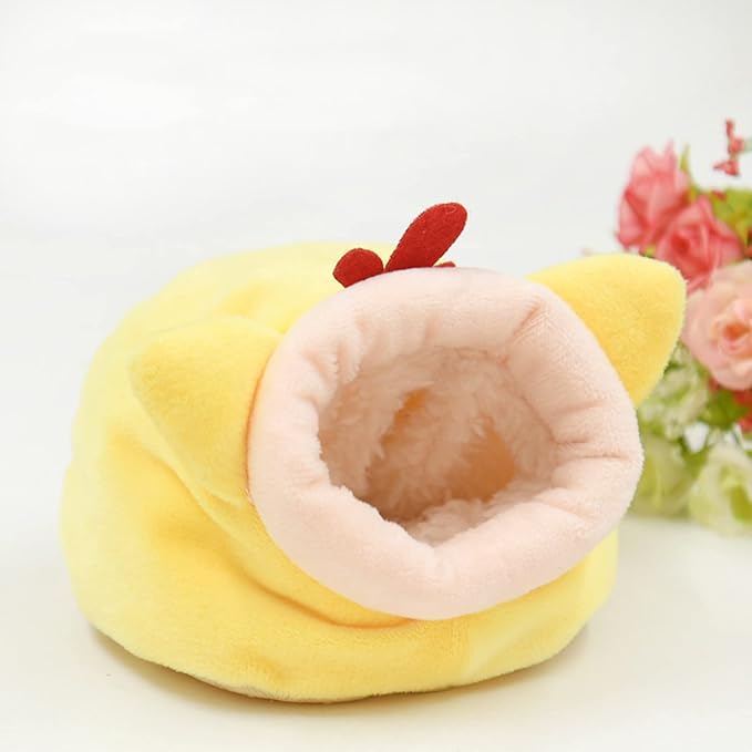 Guinea Pig Bed 3 Pack Cozy Small Animal Hideouts Washable Fleece Rabbit House Winter Warm Sleeping Bedding Cage Accessories for Bunny Hamster Squirrel