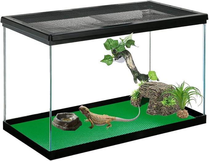 Bearded Dragon Tank Accessories, 120 Gallon Reptile Terrarium Mat Liner, Bearded Dragon Substrate for 4x2x2 Reptile Enclosure, Green