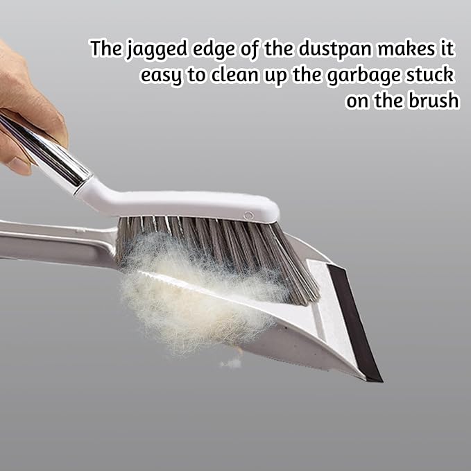 PINVNBY Mini Dustpan and Brush Set, Pet Cage Cleaner for Guinea Pigs Chinchillas Hamster Rabbits Hedgehogs etc, Hand Broom and Dustpan Set with Sand Scooper for Animals Waste (3 Pack White)