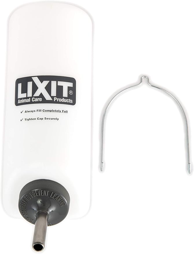 Lixit Wide Mouth BPA-Free Water Bottles with Colorful Graphics for Guinea Pigs, Rats, Chinchillas and Other Small Animals. (32oz)