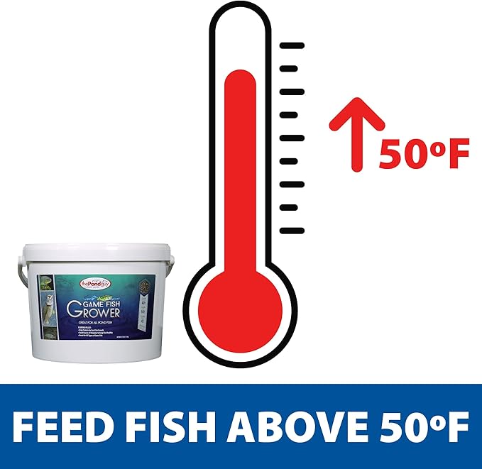 The Pond Guy Game Fish Grower Floating Pellet Food, Complete Aquatic Nutrition for Bass, Trout, & Catfish in Freshwater Ponds & Lakes, 17 lbs