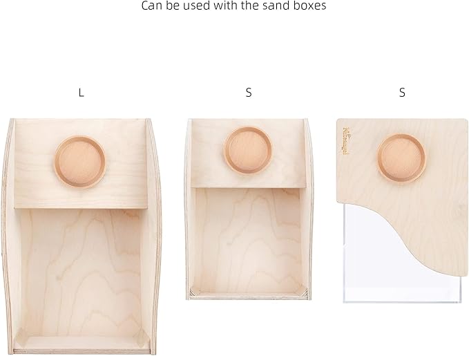 Niteangel Wooden Hamster Feeding Bowl - Small Animal Food Dish for Dwarf Syrian Hamsters Gerbils Mice Degus or Other Similar-Sized Small Pets (No Pattern, for Dwarf)