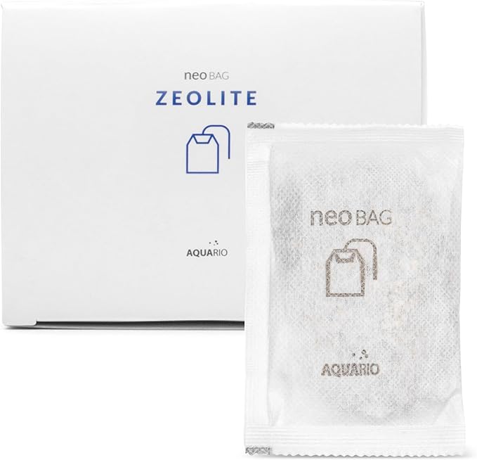 Aquario Neo Zeolite - Aquarium Filter Media - Aquarium Ammonia Remover & Heavy Metal Adsorption, Enhances Water Quality, Reduces Nitrate Build-Up, Ideal for Aquatic Habitats - 8-Count Bags