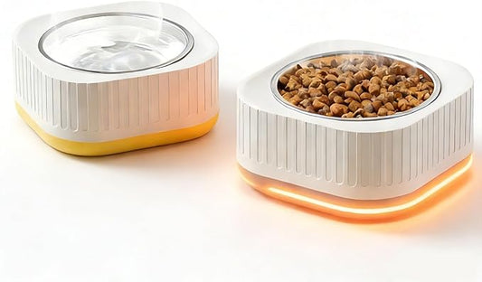 Heated Pet Bowl, Heated Water Bowl for Dogs and Cats Outdoors,Thermostatic Control Pet Heated Bowl for Winter for Dogs, Cats, Chickens, Ducks, Squirrels, Rabbits, Birds, and Animals