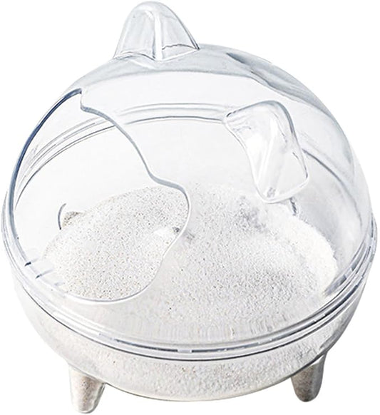 Hamster Sand Bath Container - Fun Small Pet Bath Accessory, Comfortable Bear Bathroom Grooming Station | Secure Sand Bath Box, Clean and Safe Bathing Hideouts Ideal for Hamsters and Gerbils
