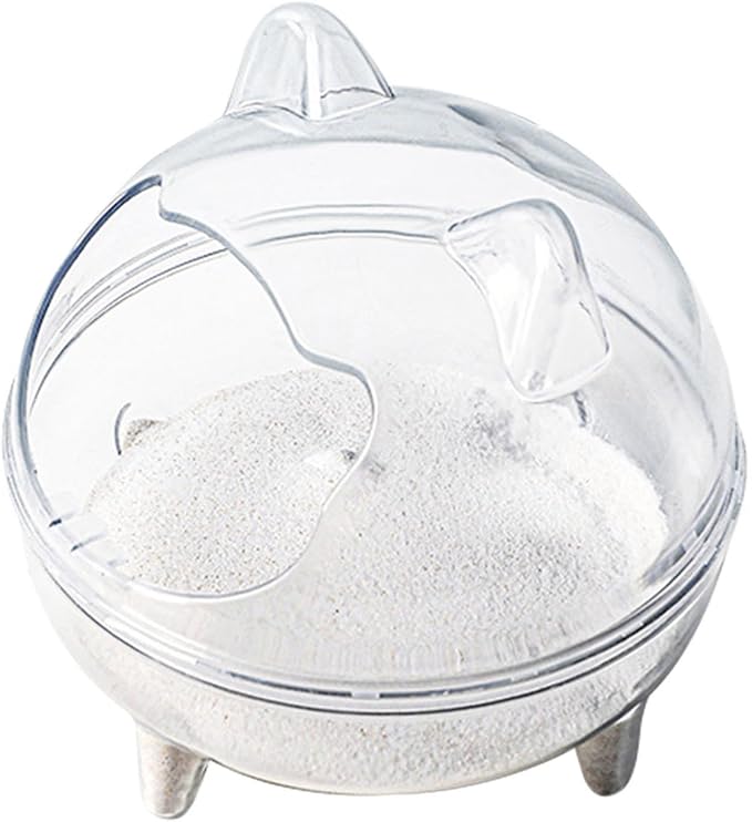 Hamster Sand Bath Container - Durable Pet Bathing Box, Perfect Sand Bath Set for Hamsters | Secure and Spacious Sand Container, Ideal for Rodents, Easy Cleaning Pet Grooming Solution