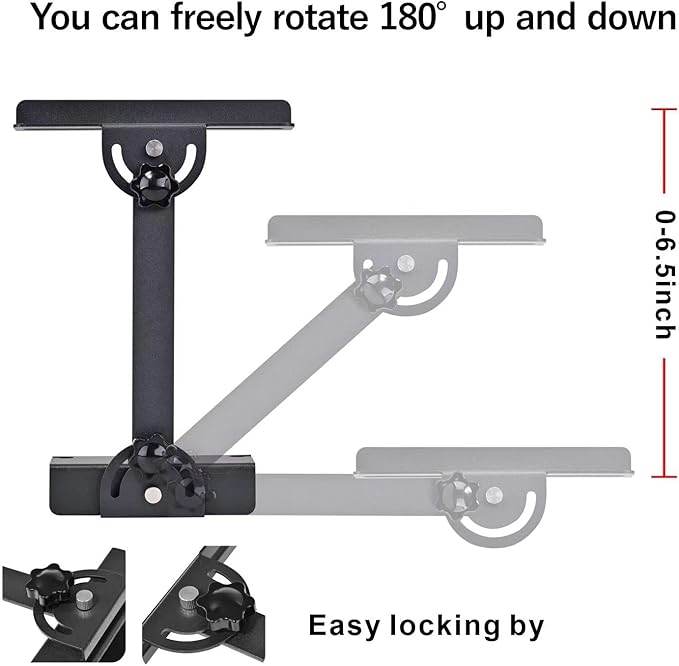 Aquarium Light Riser (2pcs) - for Straight-Edge Lidless Tanks, Max 1.18" Glass+Trim, Fits ≤4.9" Wide Lights, 0-6.5" Height Adjustable
