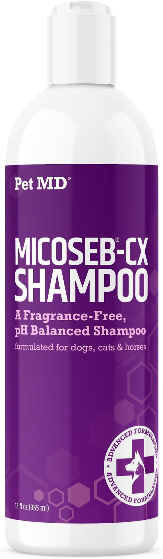 Pet MD Micoseb-CX Topical Shampoo for Dogs, Cats, & Horses - 12oz | with Miconazole