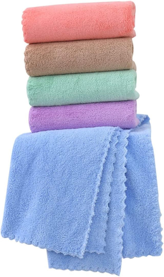 5pcs Water Absorbing Towels for Guinea Pig Cage Mats Soft Bedding Cushions for Small Pets Bath Towels Light