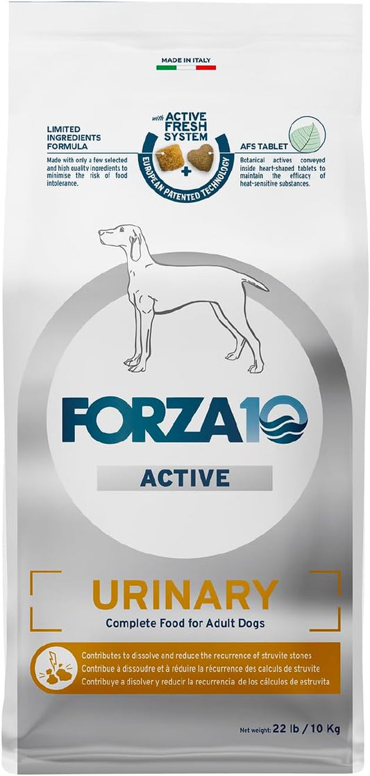 Forza10 - Dog Food, Vet-Approved Pet Food for Urinary Health and UTI Support, Non-GMO, Fish Flavor, Made in Italy (22 lb)