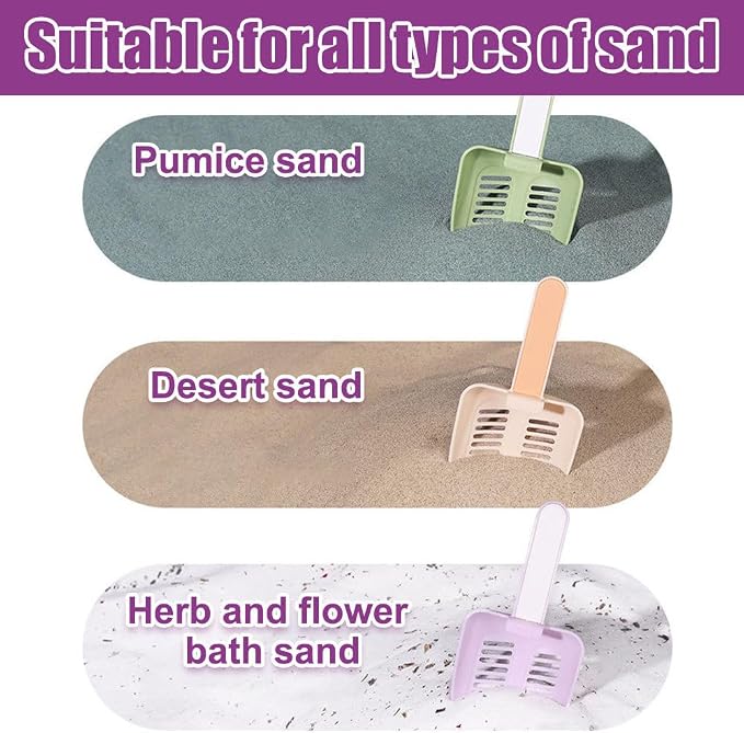 MiOYOOW Hamster Litter Scoop, Plastic Sand Shovel Small Animal Mesh Scooper for Guinea Pig Hamsters Gerbils Small Animals