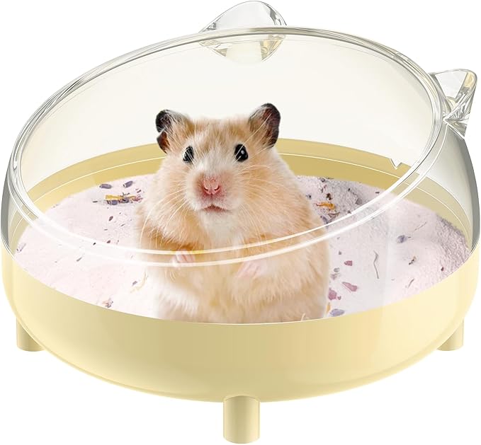Pawfly Hamster Sand Bath Container, Hamster Sand Bath Box, Hamster Bathtub, Hamster Bathroom, Hamster Toilet, Plastic Dust Bath for Dwarf Hamsters, Syrian Hamsters, Mice, Gerbils & Small Animals