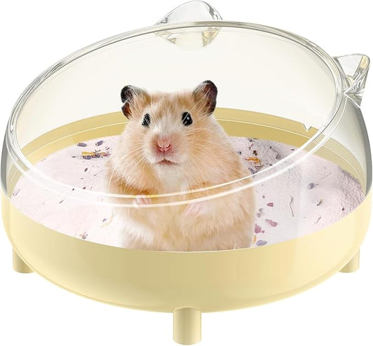 Pawfly Hamster Sand Bath Container, Hamster Sand Bath Box, Hamster Bathtub, Hamster Bathroom, Hamster Toilet, Plastic Dust Bath for Dwarf Hamsters, Syrian Hamsters, Mice, Gerbils & Small Animals