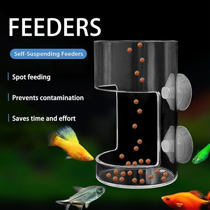 Fish Feeder Orbicular Automatic Fish Feeders Reduced Filter Clogging Tank Suitable for All Kinds of Food Tank Accessories